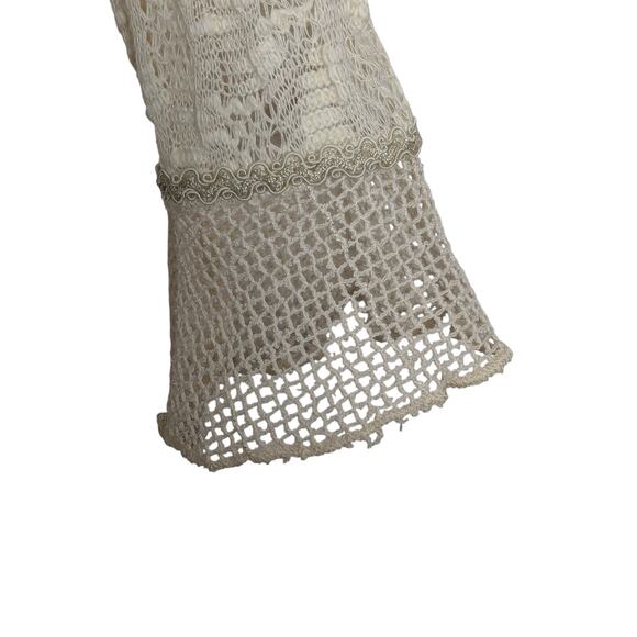 Pretty Angel Doily & Lace Knit Victorian Fairycore Top Size M - Picture 4 of 8